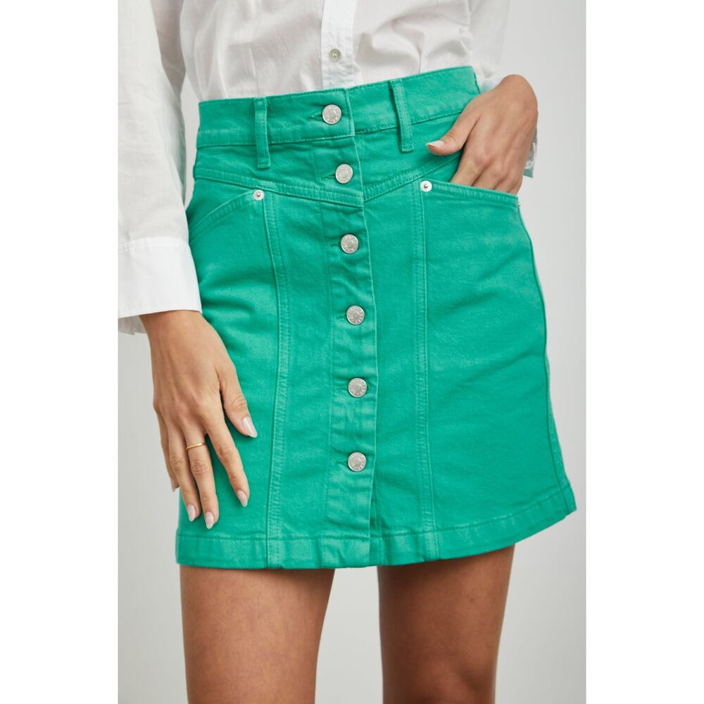 RAILS Canyon Denim Mini Skirt Emerald Green 27